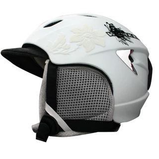 WORKER Trentino Helmet - Grey with Logo - White with Flower