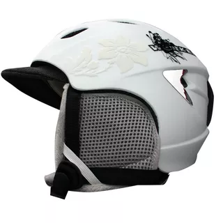 WORKER Trentino Helmet - White with Logo - White with Flower