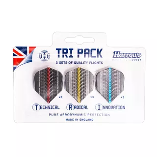 Darts toll készlet Harrows Supergrip Flight Tri Pack