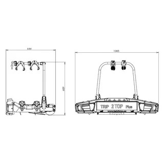 Towbar Bike Rack HAKR Trip 2 Top Plus