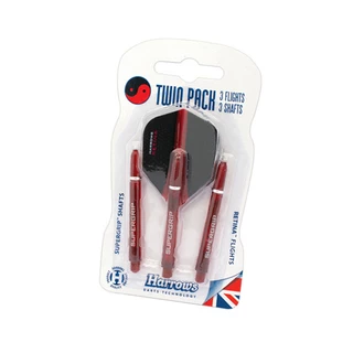 Násadky a letky Harrows Twin Pack Medium - Red