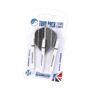 Dart Shaft & Flight Set Harrows Twin Pack Medium - White - White