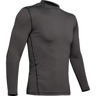 Men’s Compression T-Shirt Under Amour ColdGear Mock - Black - Carbon Heather