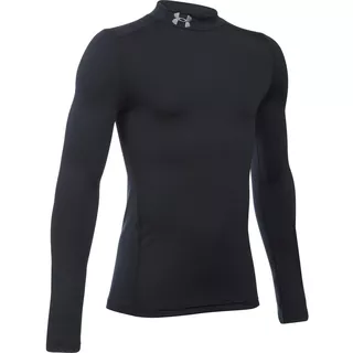 Chlapčenské tričko s dlhým rukávom Under Armour CG Armour Mock - YL - Black