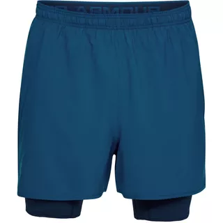 Pánske tréningové šortky Under Armour Qualifier 2-in-1 Short - Moroccan Blue - Moroccan Blue