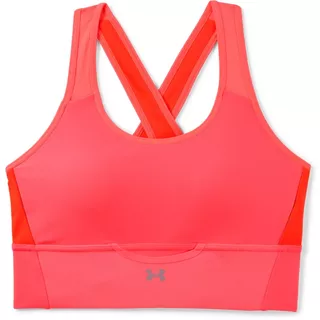 Dámská kompresní podprsenka Under Armour Crossback Pocket Bra - Black/Rhino Gray/Reflective - Brilliance