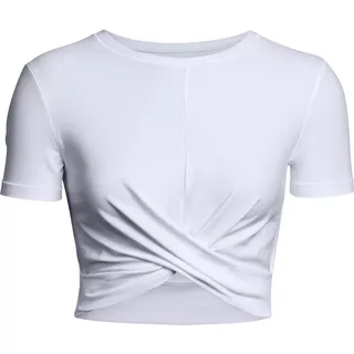 Dámsky crop top Under Armour Lightweight Lux Crop Tee - S - White