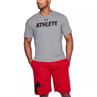 Pánske tričko Under Armour Athlete SS - XL - Steel Light Heather