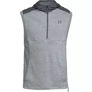 Pánska vesta Under Armour Threadborne Terry SL Hoody - Black/Black - Steel Light Heather