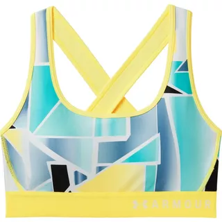 Dámska kompresná podprsenka Under Armour Mid Crossback Print - XS - Tokyo Lemon