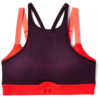 Dámska podprsenka Under Armour Vanish Mesh Mid - L - Neon Coral