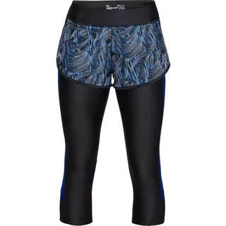 Dámske bežecké šortky 2v1 Under Armour Armour Fly Fast Prnt Shapri - Tourmaline Teal - Black