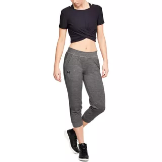 Dámské legíny Under Armour Featherweight Fleece Crop - Black