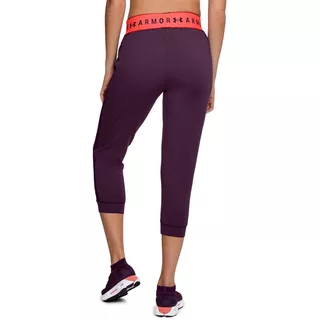 Dámské legíny Under Armour Featherweight Fleece Crop - Merlot