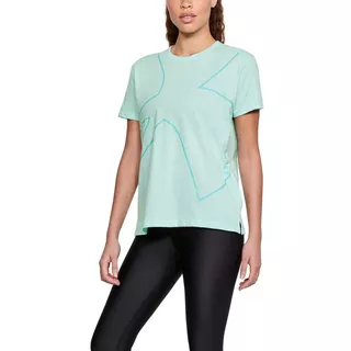 Dámske tričko Under Armour Triblend Graphic SS Tee - Coral Cove Light Heather