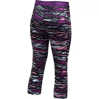 Girls’ Leggings Under Armour Printed Armour Capri - Purple Rave/Indulge/Purple Rave