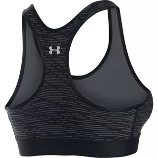 Dámská sportovní podprsenka Under Armour Mid Bra Printed - Black/Black/Pink Shock