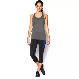 Dámske tielko Under Armour Tech Tank - Solid - Carbon Heather