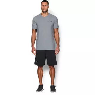 Pánské triko Under Armour Charged Cotton SS T - Black/Steel