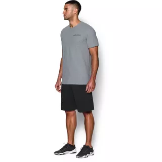 Pánske tričko Under Armour Charged Cotton SS T - Matterhorn