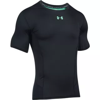 Pánske kompresné tričko Under Armour HG Supervent 2.0 SS - Black/Green