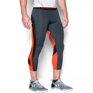 Pánské kompresní legíny Under Armour HG SuperVent 2.0 3/4 Legging - Black/Green