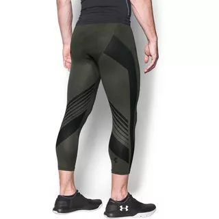 Pánské kompresní legíny Under Armour HG SuperVent 2.0 3/4 Legging - Black/Green