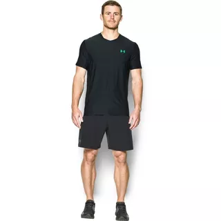 Pánské triko Under Armour Supervent Fitted SS - Black/Green