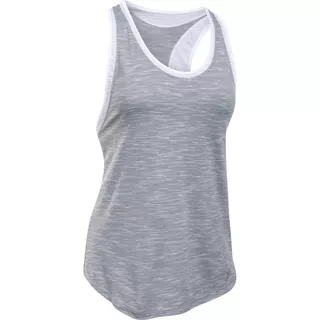 Dámske tielko Under Armour Favorite Mesh Tank - BLACK / CARBON HEATHER / STEEL - Gray/Black