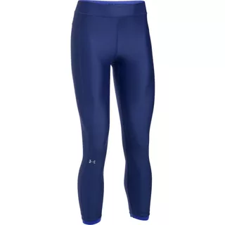 Women’s Compression Leggings Under Armour HG Armour Ankle Crop - Blue/Blue/Metallic Silver - Blue/Blue/Metallic Silver