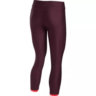 Dámske kompresné legíny Under Armour HG Armour Ankle Crop - RAISIN RED / MARATHON RED / METALLIC SILVER