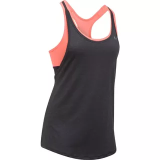 Dámske funkčné tielko Under Armour HG Armour 2-in-1 Tank - XS - Black/Coral