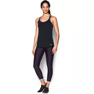 Dámske bežecké tielko Under Armour Fly By Racerback Tank - BLACK / BLACK / REFLECTIVE