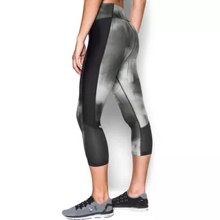 Dámske kompresné legíny Under Armour Fly By Printed Capri - Black/Gray/Reflective