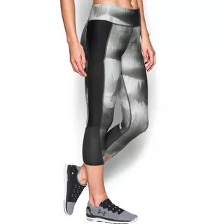 Dámske kompresné legíny Under Armour Fly By Printed Capri - Black/Gray/Reflective