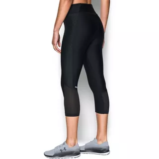 Dámské kompresní legíny Under Armour Fly By Printed Capri - Black/Dots/Reflective