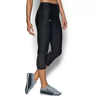 Dámske kompresné legíny Under Armour Fly By Printed Capri - Black/Dots/Reflective