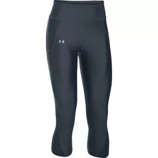 Dámske kompresné legíny Under Armour Fly By Printed Capri - BLACK / REFLECTIVE - Soft Black/Reflective