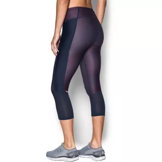 Dámske kompresné legíny Under Armour Fly By Printed Capri - BLACK / REFLECTIVE