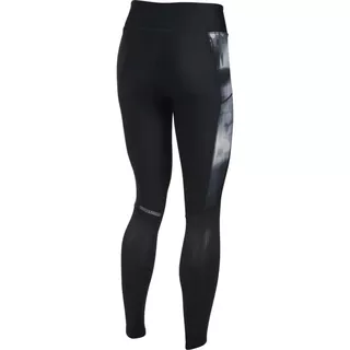 Dámské kompresní legíny Under Armour Fly By Printed Legging - Black/Gray Stripes/Reflective