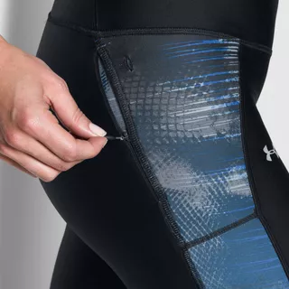 Dámské kompresní legíny Under Armour Fly By Printed Legging - Black/Ghost/Reflective