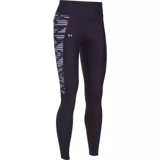 Dámske kompresné legíny Under Armour Fly By Printed Legging - XS - Black/Gray Stripes/Reflective