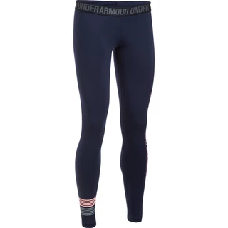 Women’s Leggings Under Armour Favorite Graphic - True Gray Heather/White/Blue Infinity - Midnight Navy/Cape Coral/Steel