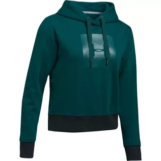 Dámska mikina Under Armour Threadborne Fleece BL Hoodie - ARDEN GREEN / BLACK / ARDEN GREEN