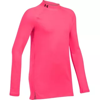 Girls’ T-Shirt Under Armour ColdGear Mock - Penta Pink/Penta Pink/Black