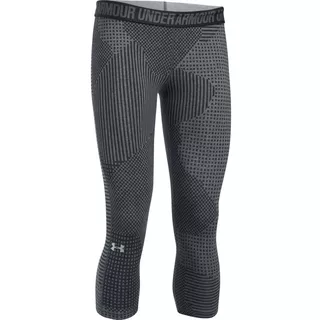 Dámske 3/4 legíny Under Armour Favorite Capri Printed - S - Bright Gray/Ebony/Metallic Silver