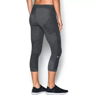 Dámské 3/4 legíny Under Armour Favorite Capri Printed - True Gray Heather/Blackout Navy/Metallic Silver