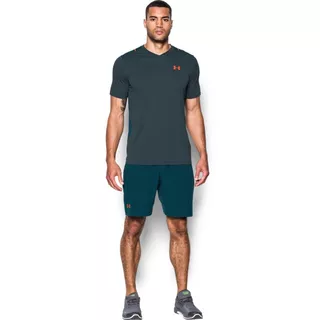 Pánske tričko Under Armour Threadborne Center Court Printed V-Neck - blue-orange