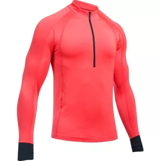 Pánske tričko Under Armour CG Reactor Run Half Zip - MARATHON RED / BLACK / REFLECTIVE