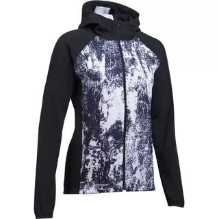 Dámska bežecká bunda Under Armour Outrun The Storm Printed Jkt - XS - BLACK / WHITE / REFLECTIVE